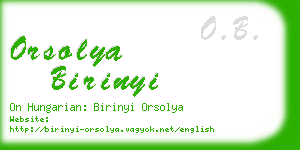 orsolya birinyi business card